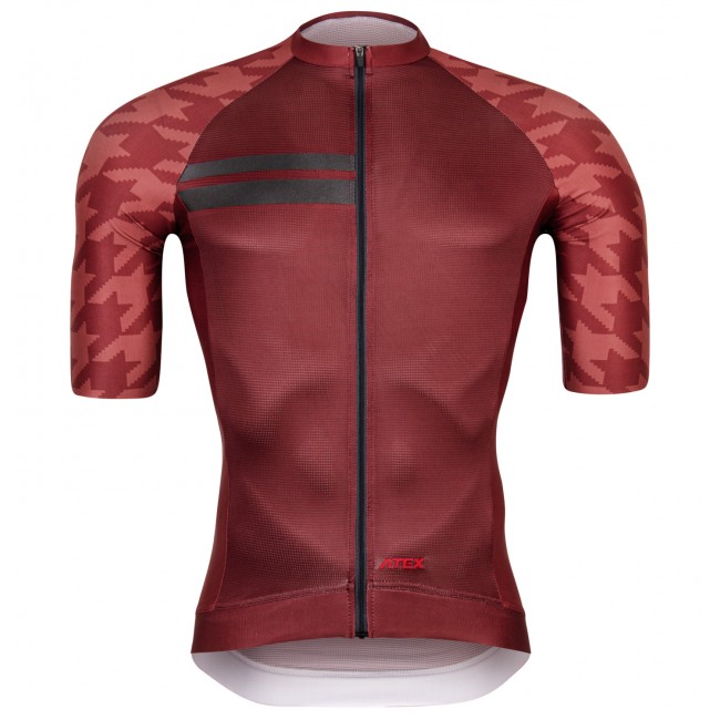Cyklistický dres GRVL krátké rukávy vínový