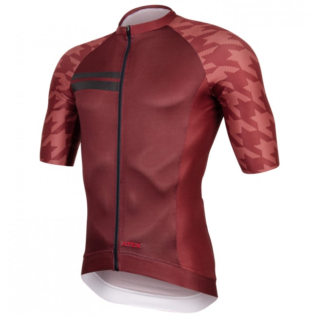 Cyklistický dres GRVL krátké rukávy vínový