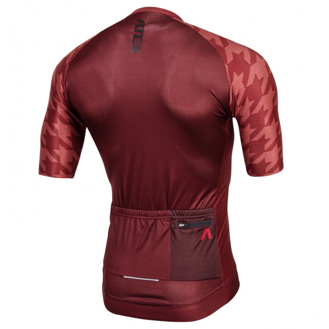 Cyklistický dres GRVL krátké rukávy vínový