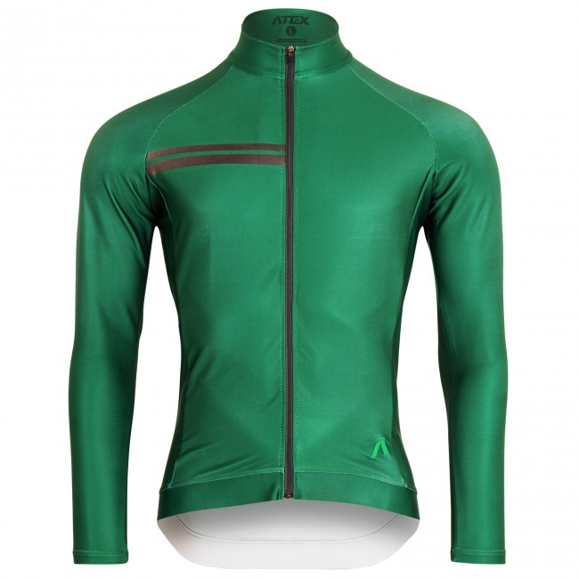 Cyklistický dres GRVL dlouhé rukávy zelený