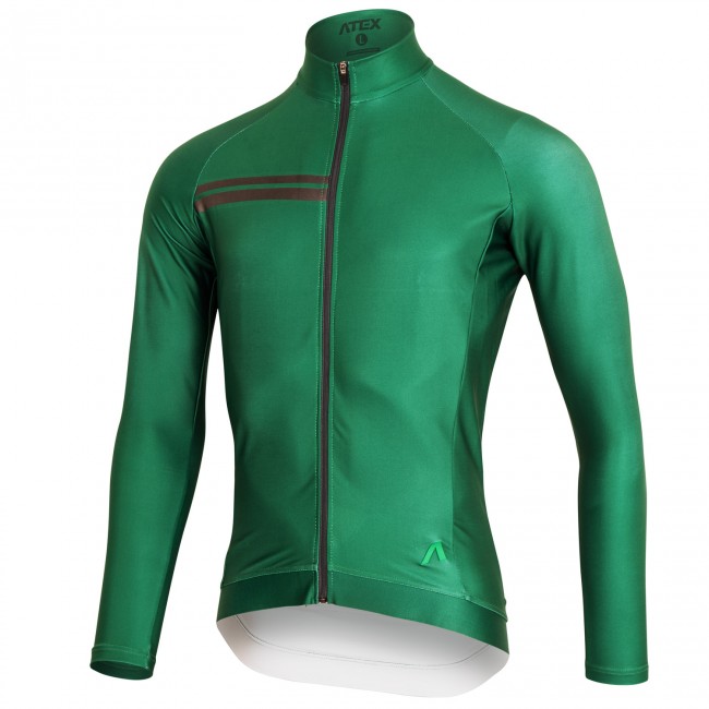 Cyklistický dres GRVL dlouhé rukávy zelený
