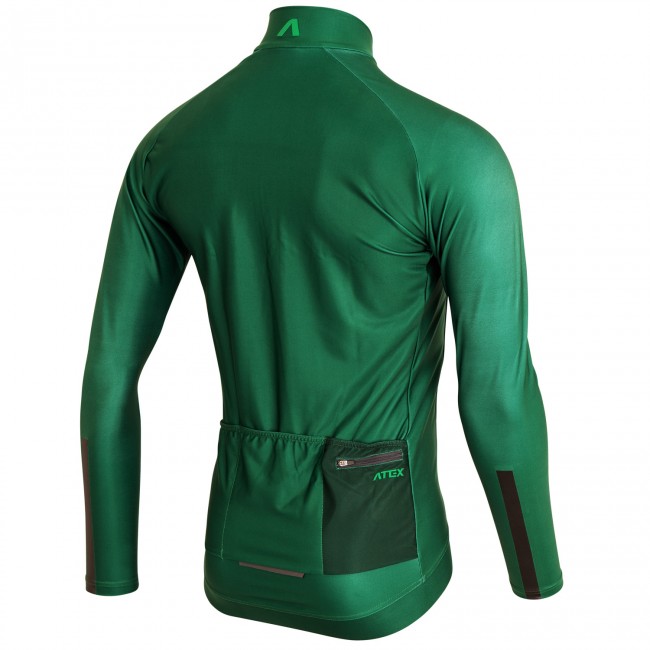 Cyklistický dres GRVL dlouhé rukávy zelený