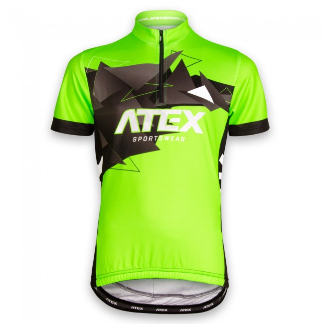Cyklistický dres MIKA dětský zelený