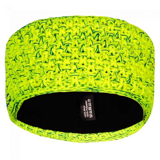 Pletená čelenka KNIT neon-žlutá-melange