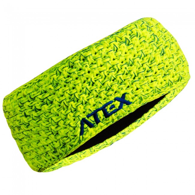 Pletená čelenka KNIT neon-žlutá-melange