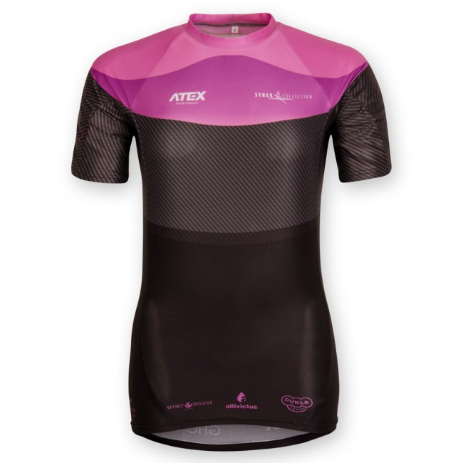 Přiléhavý dres SYNEK PINK krátké rukávy