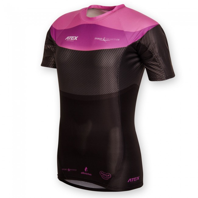 Přiléhavý dres SYNEK PINK krátké rukávy