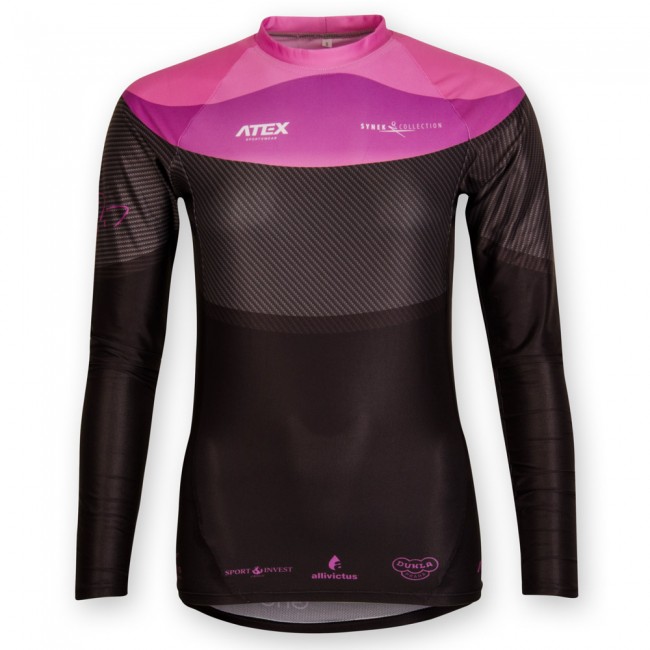Přiléhavý dres SYNEK PINK dlouhé rukávy