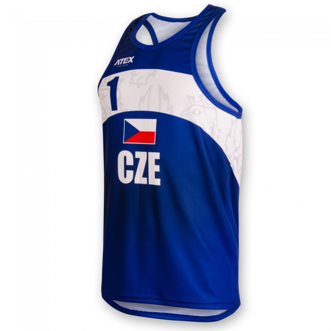 Beachvolejbalový dres PŘEMEK modrý