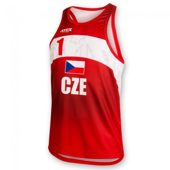 Beachvolejbalový dres PŘEMEK červený