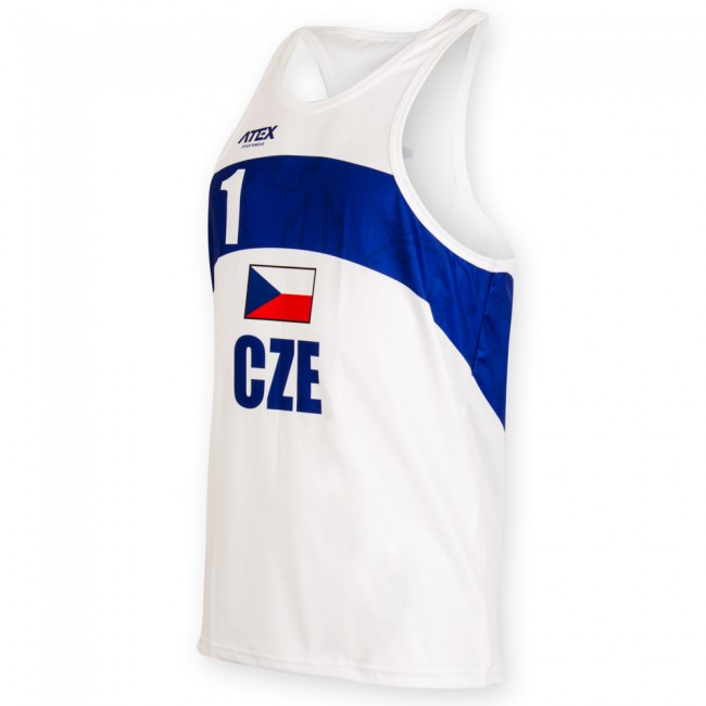 Beachvolejbalový dres PŘEMEK bílý