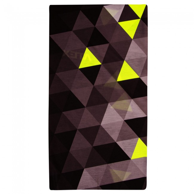 Univerzální šátek tenký GRID šedý/fluo