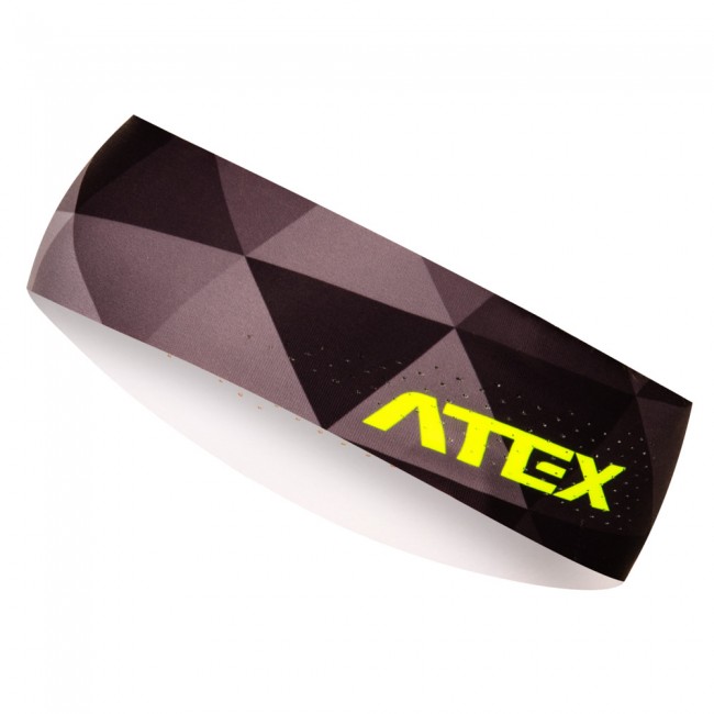 Atletická úzká čelenka GRID šedá/fluo