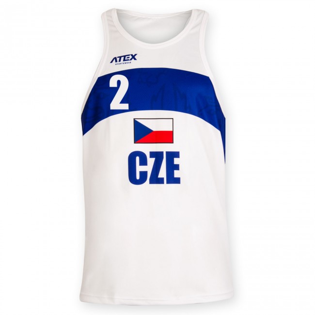 Beachvolejbalový dres PŘEMEK bílý #2