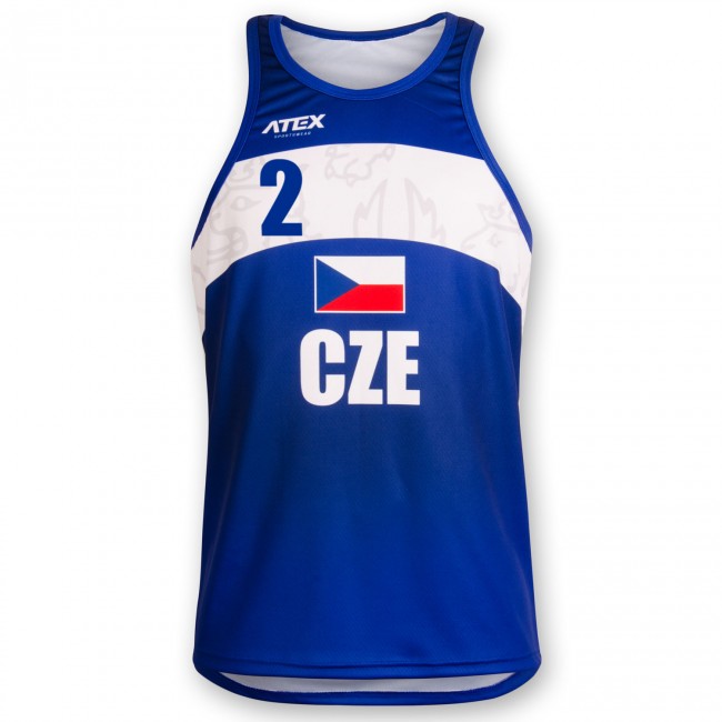 Beachvolejbalový dres PŘEMEK modrý #2