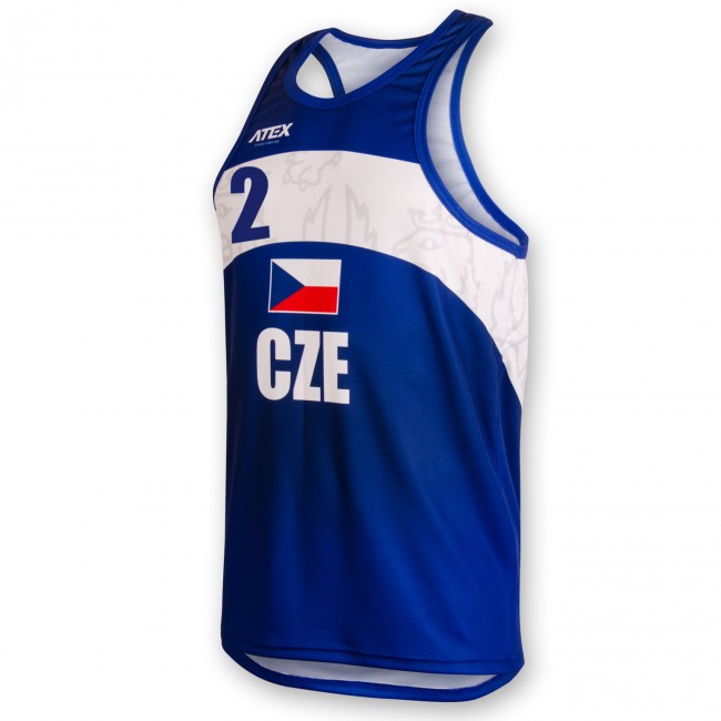 Beachvolejbalový dres PŘEMEK modrý #2