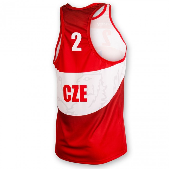 Beachvolejbalový dres PŘEMEK červený #2