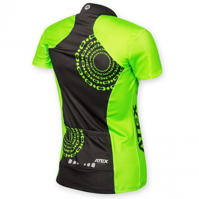 Dámský cyklistický dres RING zeleno-šedá