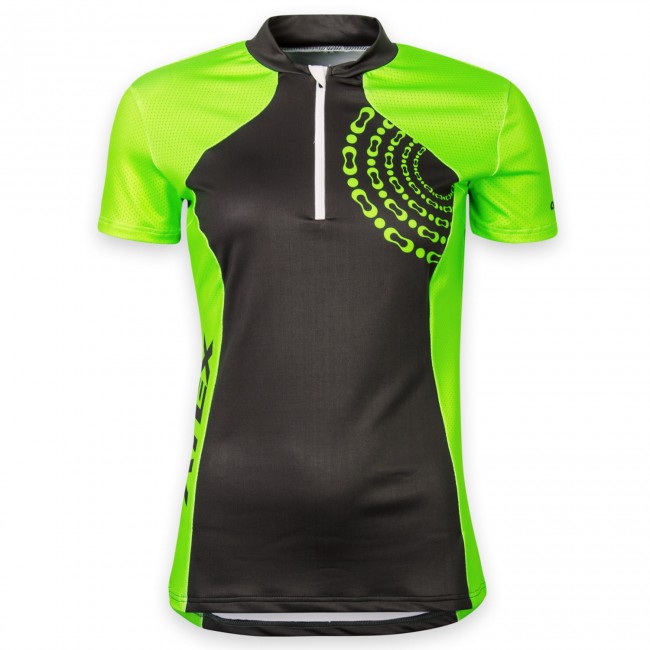 Dámský cyklistický dres RING zeleno-šedá