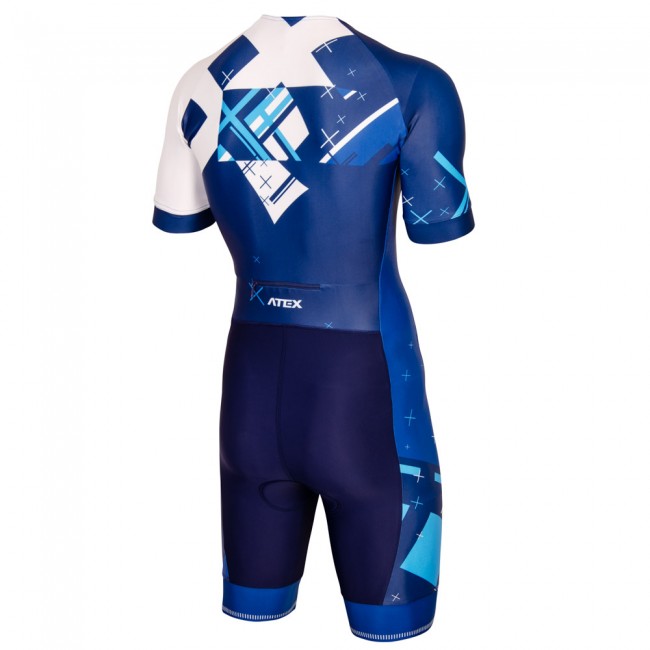 Triatlonová kombinéza CROSS BLUE s krátkými rukávy