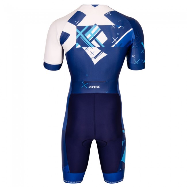 Triatlonová kombinéza CROSS BLUE s krátkými rukávy