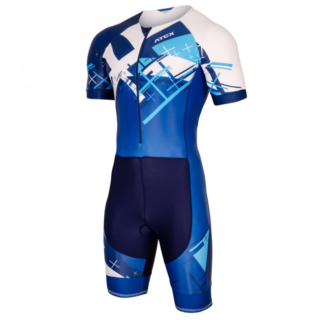 Triatlonová kombinéza CROSS BLUE s krátkými rukávy