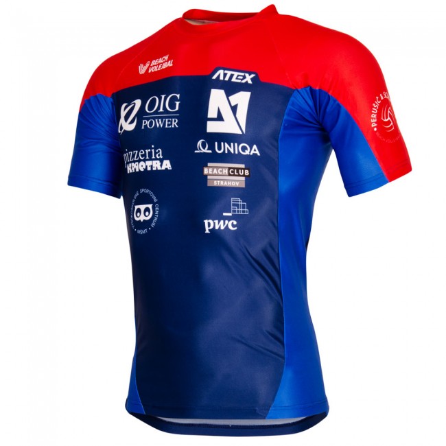 Atletický přiléhavý dres PERUNDAVE krátké rukávy