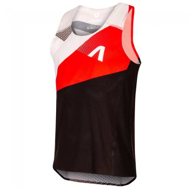 Atletický dres bez rukávů REVOLT RED lepený