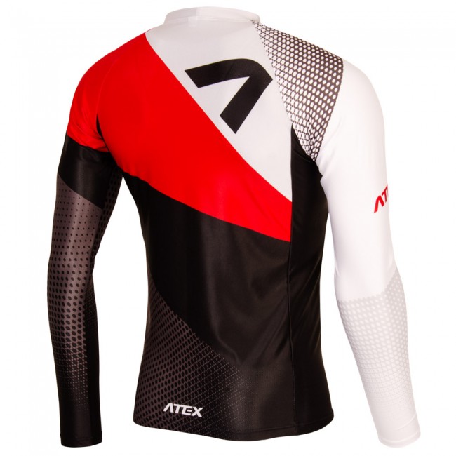 Přiléhavý atletický dres s dlouhými rukávy REVOLT RED