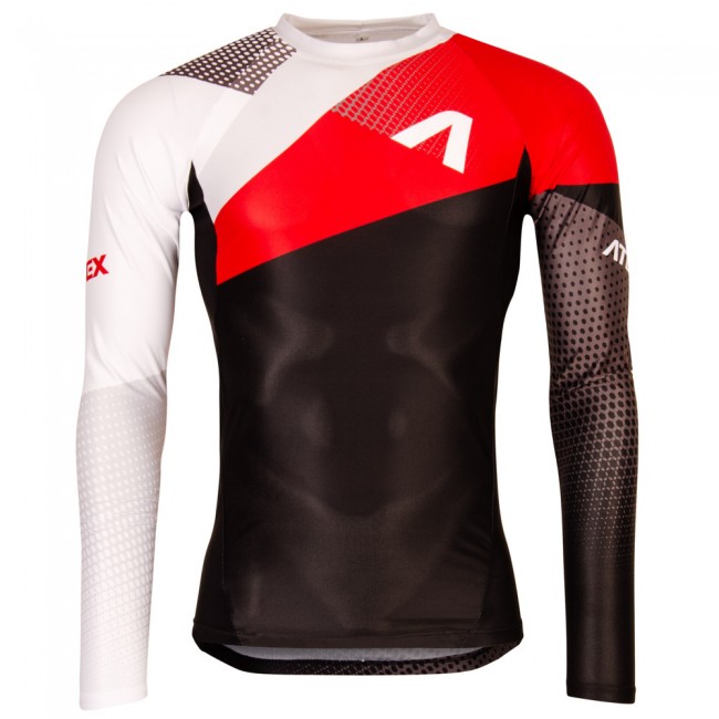 Přiléhavý atletický dres s dlouhými rukávy REVOLT RED