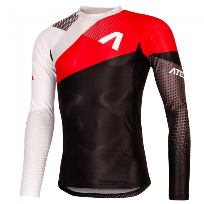 Přiléhavý atletický dres s dlouhými rukávy REVOLT RED
